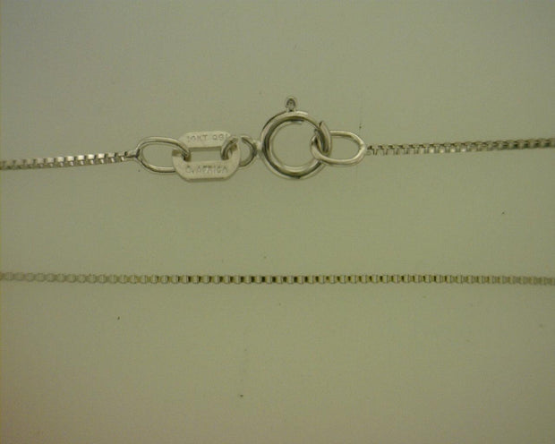 White 14 Karat 0.50Mm Box Chain Length 18