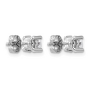 White 14 Karat Stud Earrings With 2 = 0.75Tw Round