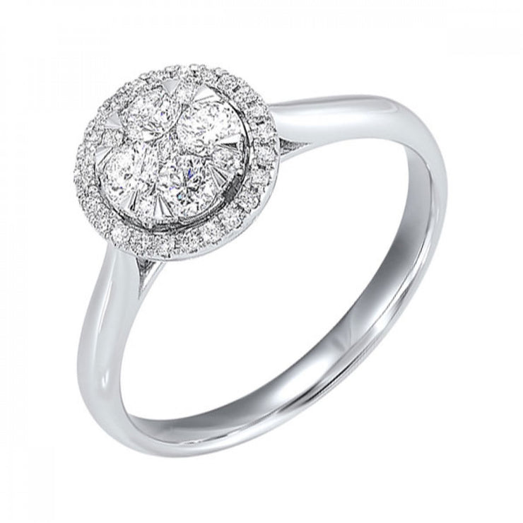 Lady's White 14 Karat Starbright Ring With 32=0.33 - Van Drake Jewelers