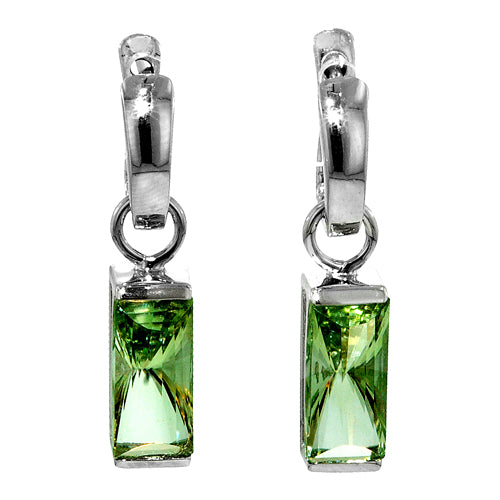 Sterling Silver Mint Quartz Earrings - Van Drake Jewelers