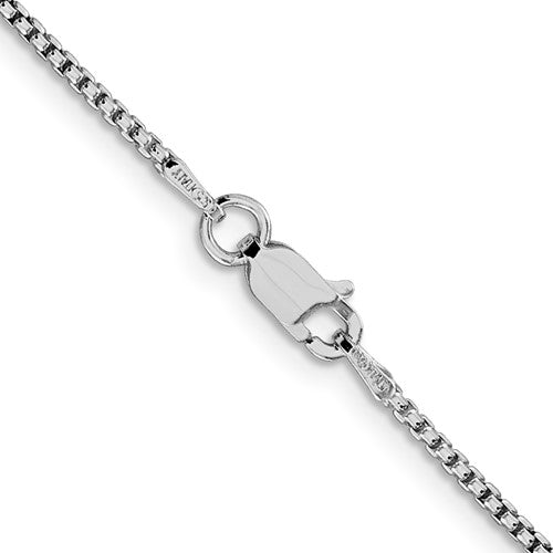 Sterling Silver 1.5Mm Round Box Link Chain 20" - Van Drake Jewelers
