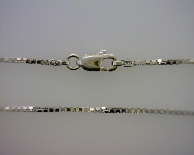 White 14 Karat 1Mm Box Chain Length 20 - Van Drake Jewelers