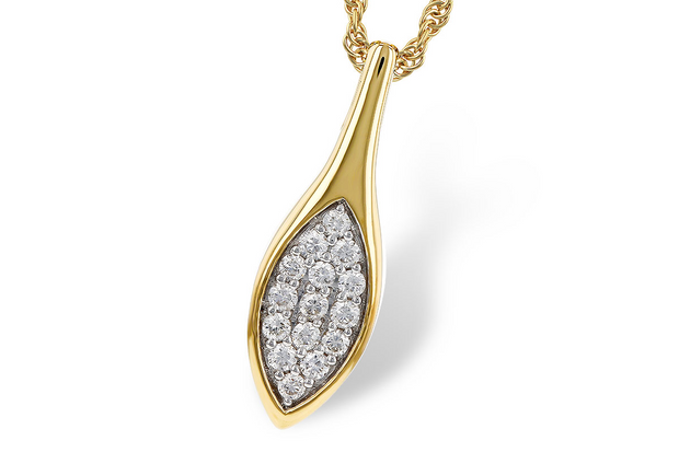 Yellow 14 Karat Pendant/Necklace Length 18 With 15