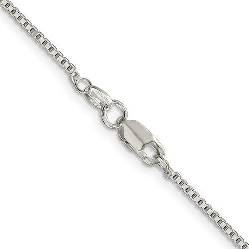 Sterling Silver Rhodium-Plated 1.4Mm Box Chain 24"