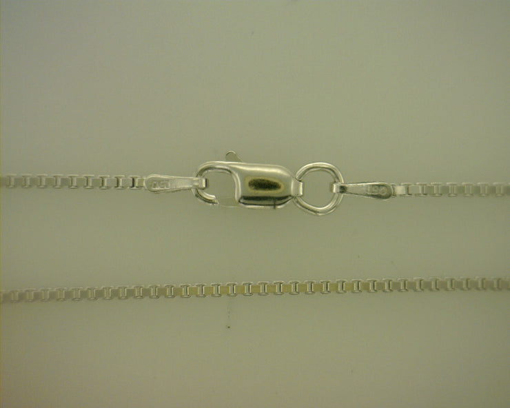 Sterling Silver Rhodium-Plated 1.25Mm Box Chain 18