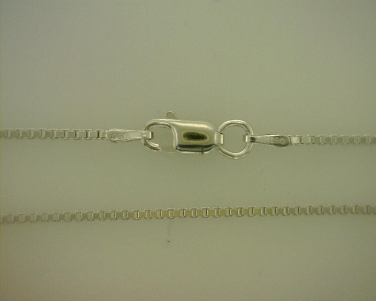 Sterling Silver Rhodium-Plated 1.25Mm Box Chain 18"