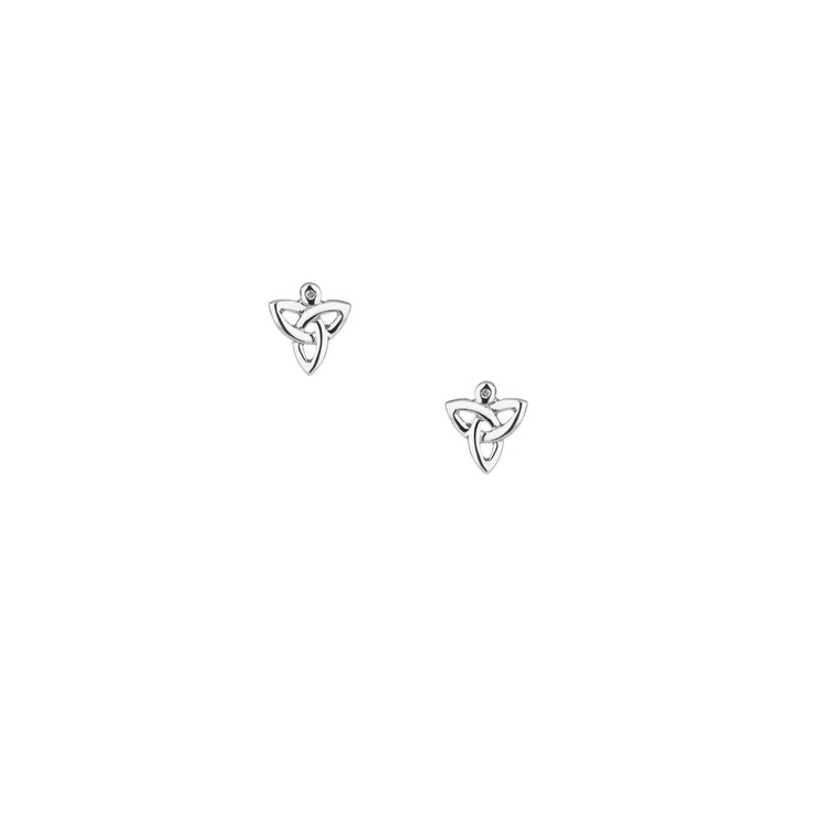 Lady's Sterling Silver Diamond Trinity Earrings Wi - Van Drake Jewelers