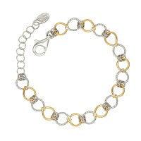 Two-Tone Sterling Silver Yellow Gold Plated Deidra