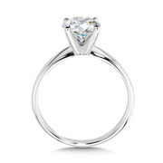 White 14 Karat Solitaire Ring With One = 2.04Ct Ro