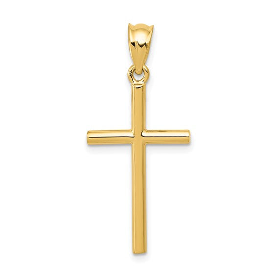 Yellow 14 Karat 25 X 14Mm Solid Cross Pendant
