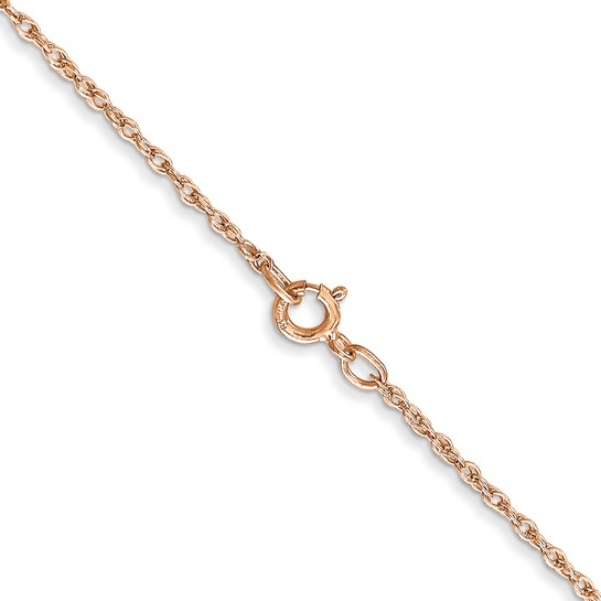 Rosé 14 Karat Pendant Rope Chain Length 18