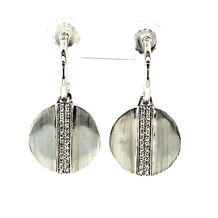 Sterling Silver White Sapphire Earrings - Van Drake Jewelers