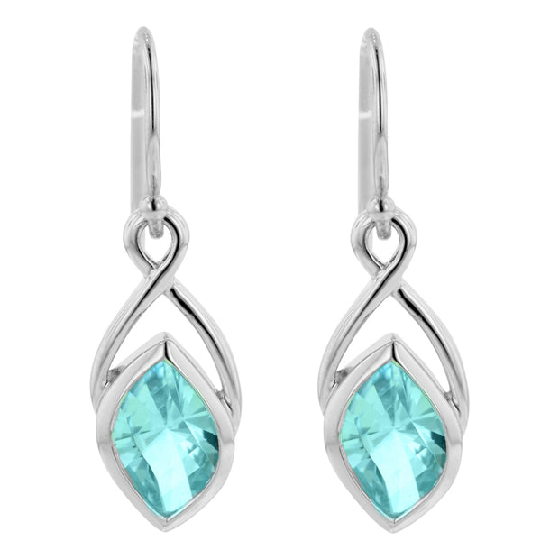 Sterling Silver Blue Topaz Earrings