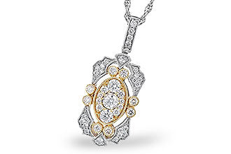 Two-Tone 14 Karat Vintage Pendant/Necklace With 45