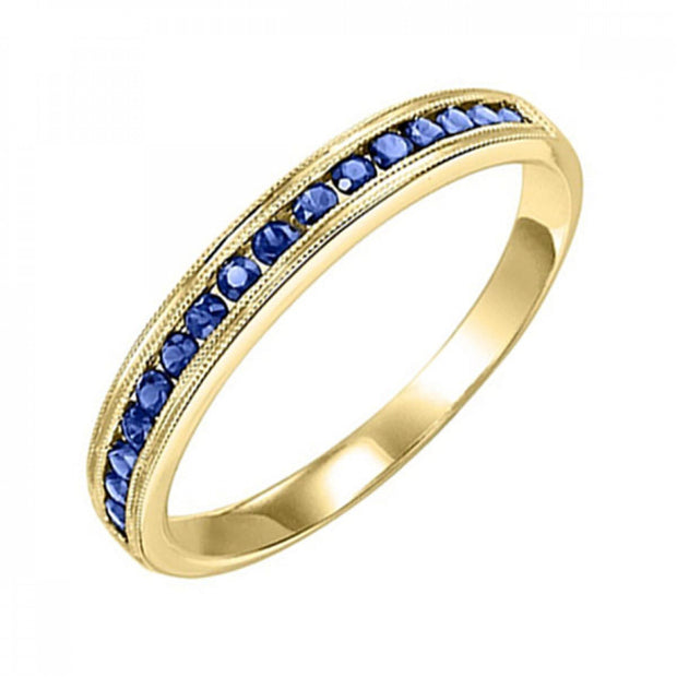 Lady's Yellow 14 Karat Sapphire Fashion Ring With