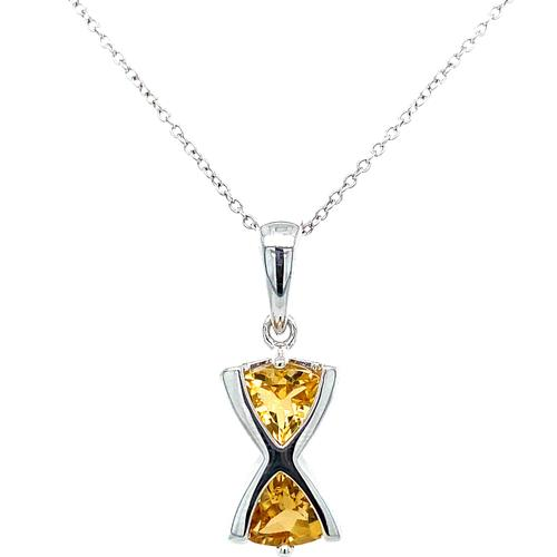 Sterling Silver Golden Citrine Necklace