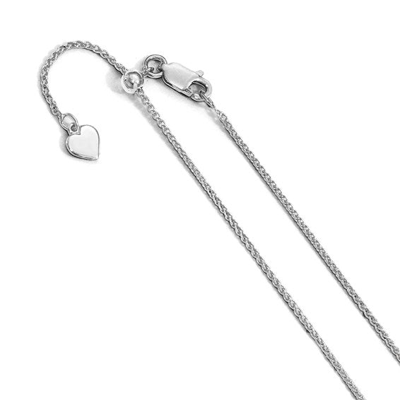 Sterling Silver 1.3Mm Adjustable Spiga Chain