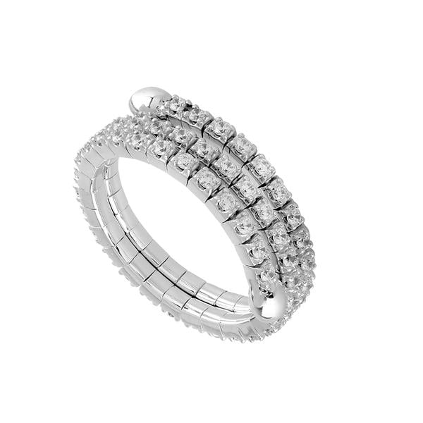 White 14 Karat Flexie Ring With 64 = 0.63Tw Round