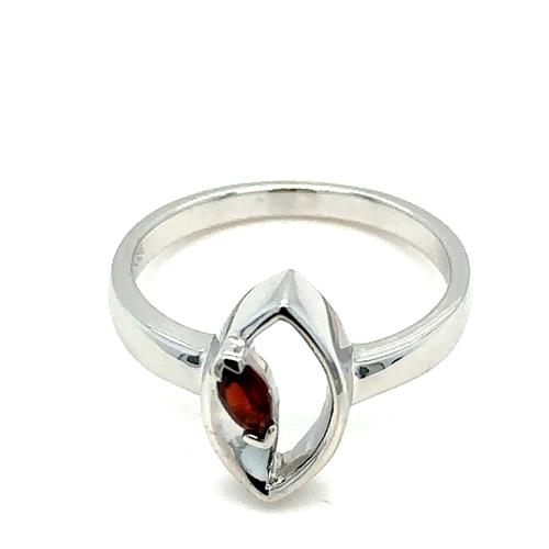 Lady's Sterling Silver Garnet Ring