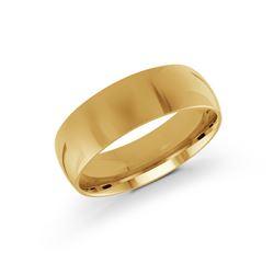 Yellow 10 Karat 7Mm Wide X 1.4Mm Thick Domed Weddi