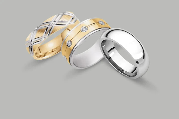 Men's wedding band collection