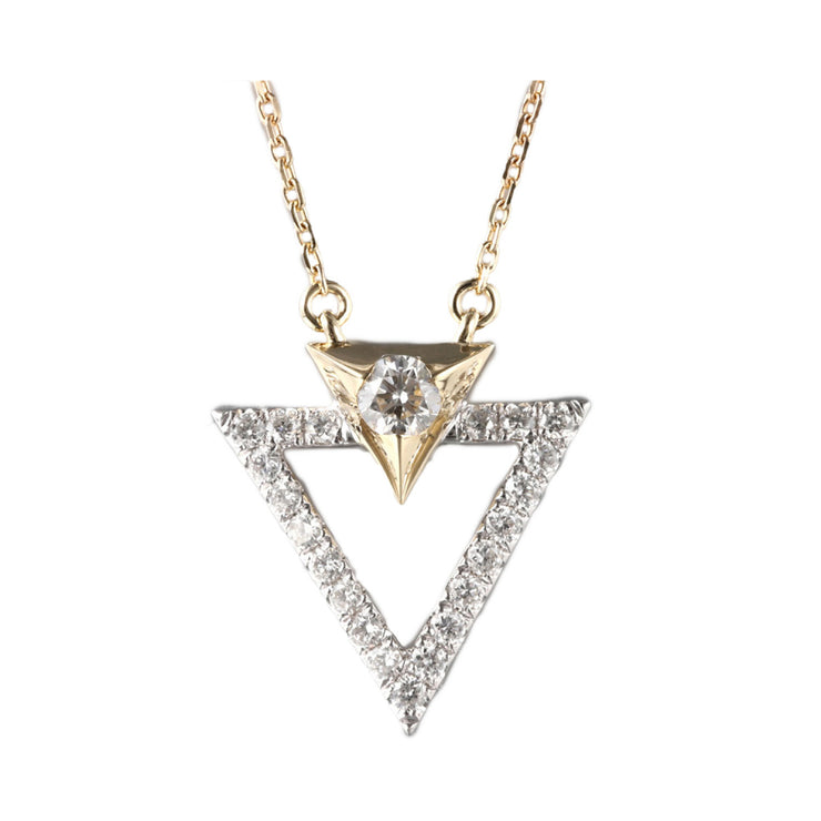 Two-Tone 14 Karat Pendant/Necklace Length 18 With - Van Drake Jewelers