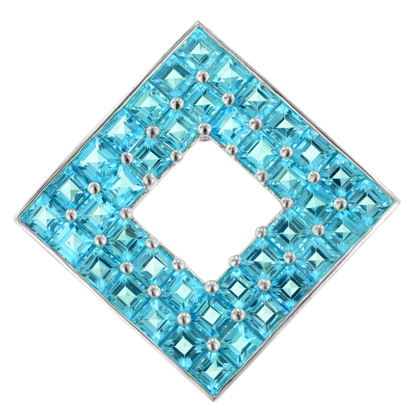 Sterling Silver Blue Topaz Necklace