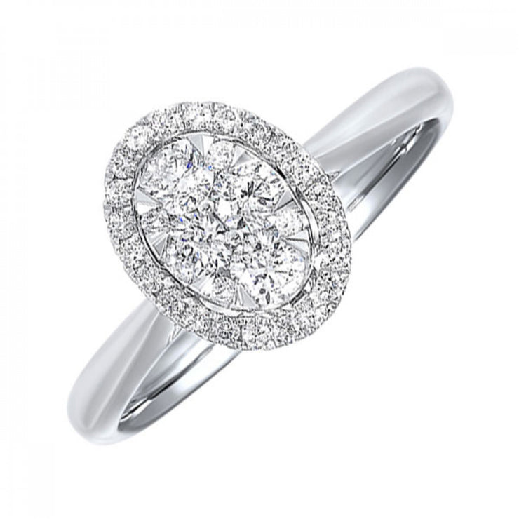 Lady's White 14 Karat Starbright Ring With 26=0.25 - Van Drake Jewelers