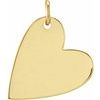 Yellow 14 Karat Sideways Heart Pendant