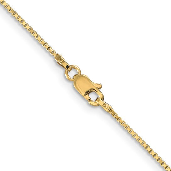 Yellow 14 Karat 1Mm Box Chain Length 20 - Van Drake Jewelers