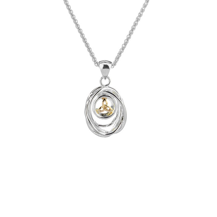 Sterling Silver/10K Small Cradle Of Life Pendant