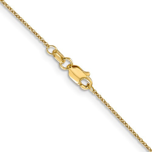 Yellow 14 Karat 0.9Mm Cable Chain Length 16