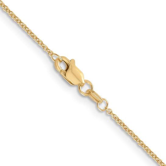 Yellow 14 Karat 1.2Mm Cable Chain Length 18