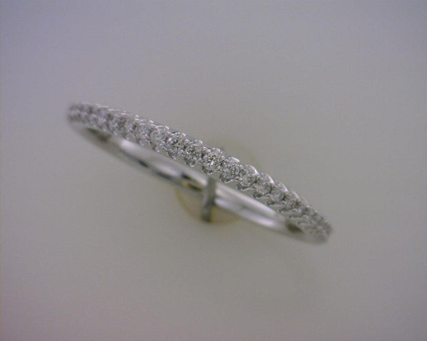 Lady's White 14 Karat Wedding Ring With 25=0.13Tw - Van Drake Jewelers