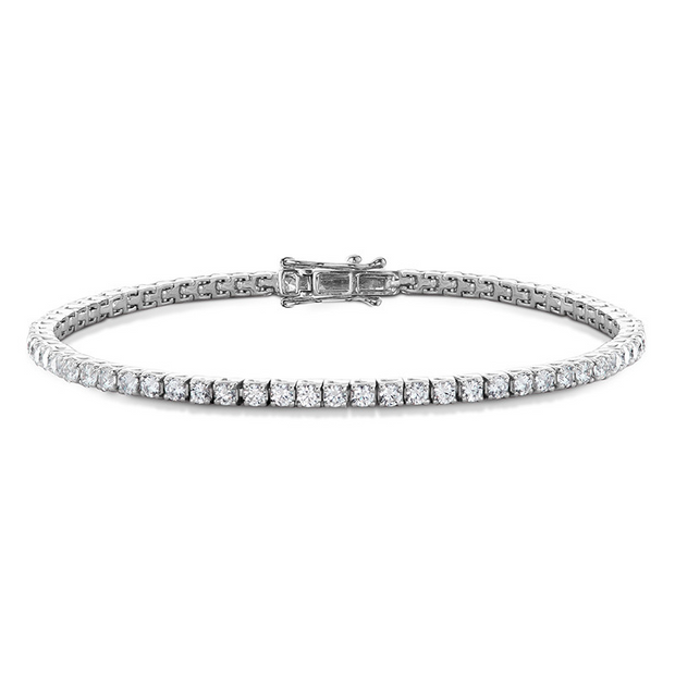White 14 Karat Tennis Lab Grown Diamond Bracelet W