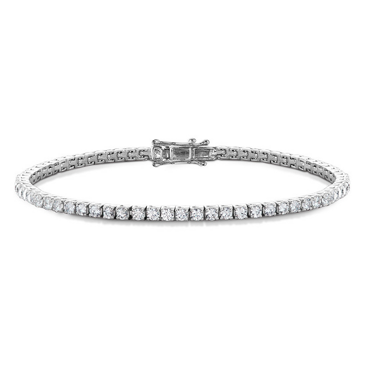 White 14 Karat Tennis Lab Grown Diamond Bracelet W