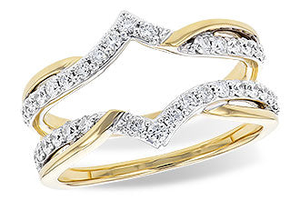Lady's Two-Tone 14 Karat Guard Ring Wedding Ring W