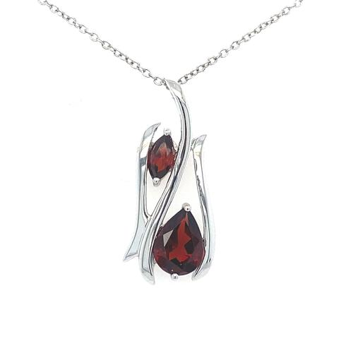 Sterling Silver Garnet Necklace