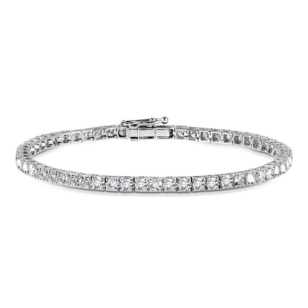 White 14 Karat Tennis Lab Grown Diamond Bracelet W