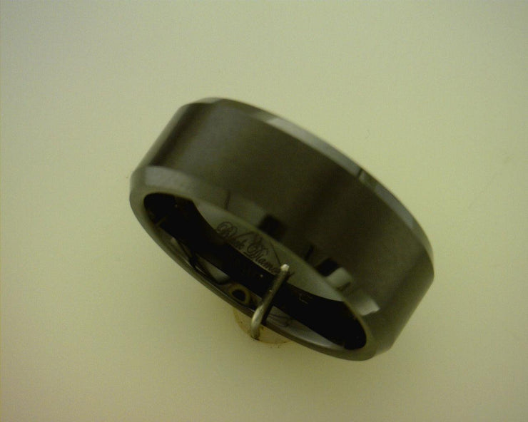 Black Ceramic Satin Ring Size 12
Style: 8mm Bevel