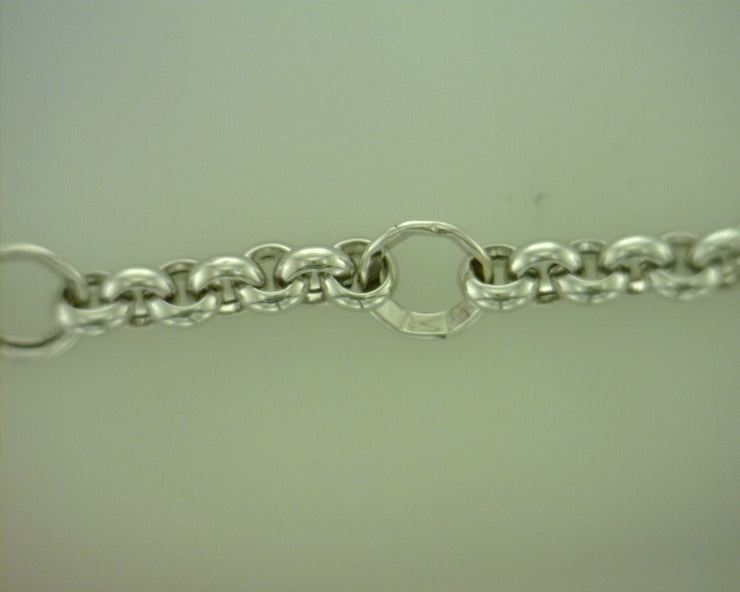 White 10 Karat Link Bracelet Length 7.5 - Van Drake Jewelers