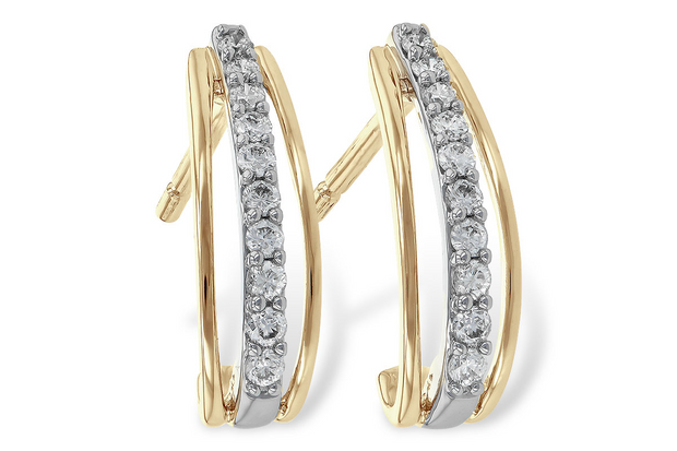 Yellow 14 Karat Fancy J-Hook Earrings With 20 = 0.