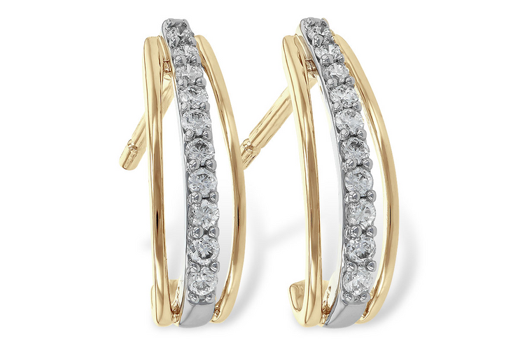 Yellow 14 Karat Fancy J-Hook Earrings With 20 = 0.
