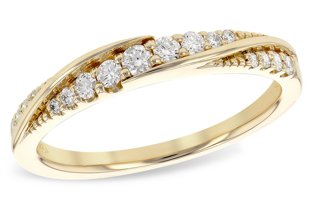 Yellow 14 Karat Anniversary Ring With 17 = 0.25Tw