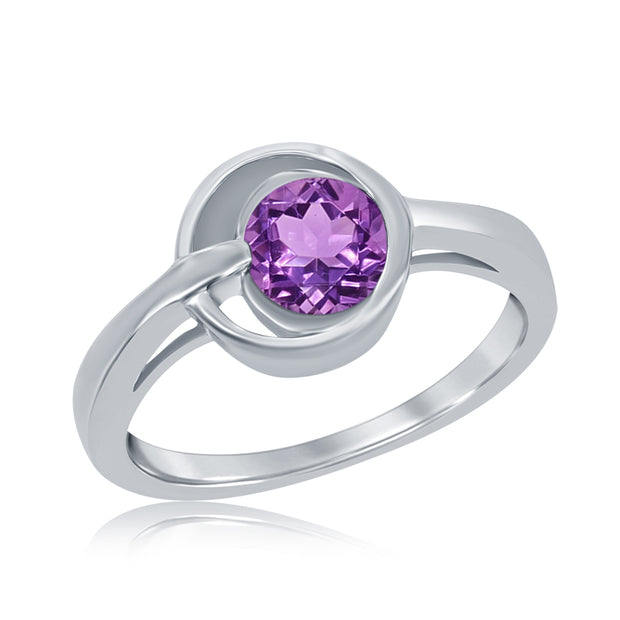 Lady's Sterling Silver Amethyst Ring