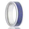 Cobalt Flat Band With A Lapis Inlay Ring Size 10