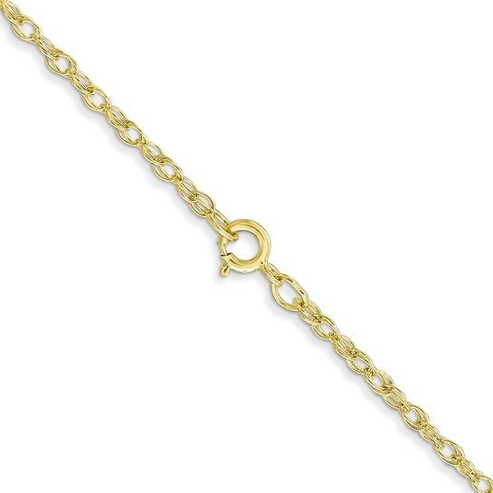 Yellow 14 Karat 1.35Mm Cable Rope Chain Length 18