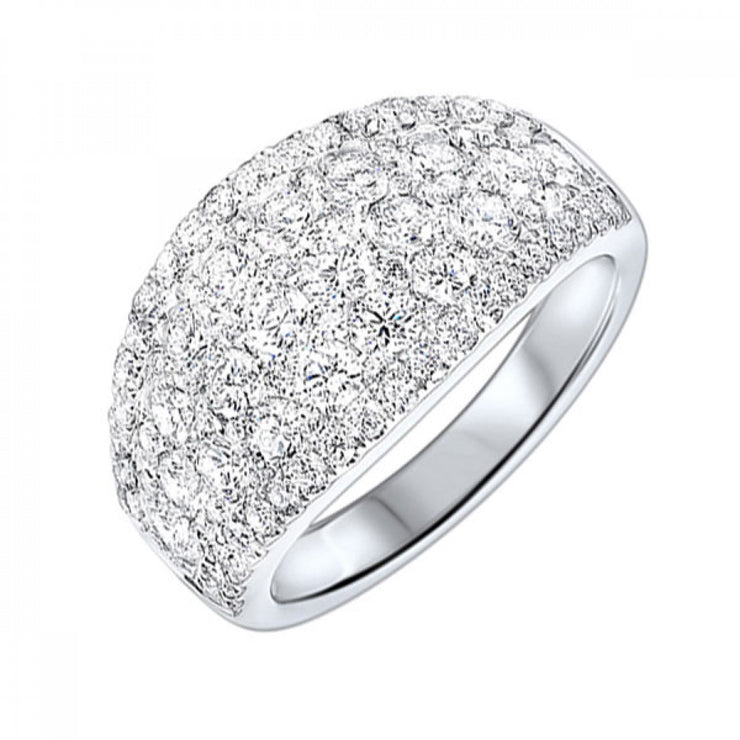Lady's White 14 Karat Ring With 90=2.25Tw Round H/ - Van Drake Jewelers