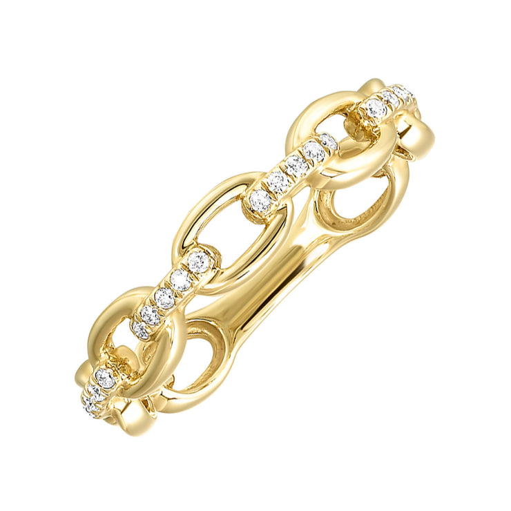 Lady's Yellow 10 Karat Ring With 20=0.10Tw Round H - Van Drake Jewelers